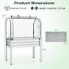 imageGiantex Raised Garden Bed with Legs amp Greenhouse Cover 44x22x60 Elevated Metal Planter Box with Rollup Door Outdoor Mini Greenhouse for Vegetable Flower Herb Patio Balcony Black2Silver