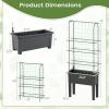 imageGiantex Raised Garden Bed with Legs amp Trellis for Climbing Plants SelfWatering Planter Box wWater Level Gauge for Vine Flower Herb Vegetable 295x135x76295x135x76