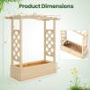 imageGiantex Raised Garden Bed with Sided Trellis amp Roof Set 2 31x16x41 Wood Elevated Planter Box Freestanding Garden Planter Raised Bed for Flowers Herbs Climbing VinesBrownNatural