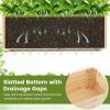 imageGiantex Raised Garden Bed with Sided Trellis amp Roof Set 2 31x16x41 Wood Elevated Planter Box Freestanding Garden Planter Raised Bed for Flowers Herbs Climbing VinesBrownNatural