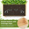 imageGiantex Raised Garden Bed with Sided Trellis amp Roof Set 2 31x16x41 Wood Elevated Planter Box Freestanding Garden Planter Raised Bed for Flowers Herbs Climbing VinesBrownNatural