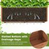 imageGiantex Raised Garden Bed with Sided Trellis amp Roof Set 2 31x16x41 Wood Elevated Planter Box Freestanding Garden Planter Raised Bed for Flowers Herbs Climbing VinesBrownBrown
