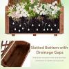 imageGiantex Raised Garden Bed with Trellis 39x14x40 Wood Elevated Planter Box wDrainage Hole for Climbing Vine Flower Herb Vegetable Fruit Planting Container for Indoor Outdoor Patio BalconyCoffee Brown