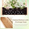 imageGiantex Raised Garden Bed with Trellis 39x14x40 Wood Elevated Planter Box wDrainage Hole for Climbing Vine Flower Herb Vegetable Fruit Planting Container for Indoor Outdoor Patio BalconyNatural