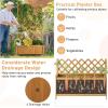 imageGiantex Raised Garden Bed with Trellis 72 Wooden Planter Box Outdoor wPrivacy Screen Roof Large Vertical Garden Planter wDrainage Holes for Climbing Plants Patio Balcony BackyardNatural