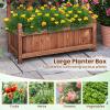 imageGiantex Raised Garden Bed with Trellis 72 Wooden Planter Box Outdoor wPrivacy Screen Roof Large Vertical Garden Planter wDrainage Holes for Climbing Plants Patio Balcony BackyardBrown