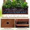 imageGiantex Raised Garden Bed with Trellis 72 Wooden Planter Box Outdoor wPrivacy Screen Roof Large Vertical Garden Planter wDrainage Holes for Climbing Plants Patio Balcony BackyardBrown