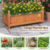imageGiantex Raised Garden Bed with Trellis 72 Wooden Planter Box Outdoor wPrivacy Screen Roof Large Vertical Garden Planter wDrainage Holes for Climbing Plants Patio Balcony BackyardOrange