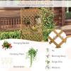 imageGiantex Raised Garden Bed with Trellis 72 Wooden Planter Box Outdoor wPrivacy Screen Roof Large Vertical Garden Planter wDrainage Holes for Climbing Plants Patio Balcony BackyardNatural