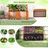 imageGiantex Raised Garden Bed with Trellis 72 Wooden Planter Box Outdoor wPrivacy Screen Roof Large Vertical Garden Planter wDrainage Holes for Climbing Plants Patio Balcony BackyardOrange