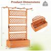 imageGiantex Raised Garden Bed with Trellis 72 Wooden Planter Box Outdoor wPrivacy Screen Roof Large Vertical Garden Planter wDrainage Holes for Climbing Plants Patio Balcony BackyardOrange