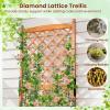 imageGiantex Raised Garden Bed with Trellis 72 Wooden Planter Box Outdoor wPrivacy Screen Roof Large Vertical Garden Planter wDrainage Holes for Climbing Plants Patio Balcony BackyardOrange