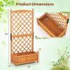 imageGiantex Raised Garden Bed with Trellis 72 Wooden Planter Box Outdoor wPrivacy Screen Roof Large Vertical Garden Planter wDrainage Holes for Climbing Plants Patio Balcony BackyardOrange