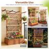 imageGiantex Raised Garden Bed with Trellis 72 Wooden Planter Box Outdoor wPrivacy Screen Roof Large Vertical Garden Planter wDrainage Holes for Climbing Plants Patio Balcony BackyardBrown