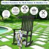 imageGiantex Rocking Chair Acacia Wood Frame Outdooramp Indoor for Garden Lawn Balcony Backyard and Patio Porch Rocker 1 BlackBlack