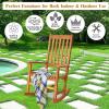 imageGiantex Rocking Chair Acacia Wood Frame Outdooramp Indoor for Garden Lawn Balcony Backyard and Patio Porch Rocker 1 BlackNatural