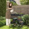 imageGiantex Rolling Raised Garden Bed w 7 Planter Boxes Storage Baskets Drainage Holes 4 Lockable Casters 3Tier Freestanding Elevated Planter for Strawberry Vegetable Flower Herb