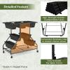 imageGiantex Rolling Raised Garden Bed w 7 Planter Boxes Storage Baskets Drainage Holes 4 Lockable Casters 3Tier Freestanding Elevated Planter for Strawberry Vegetable Flower Herb