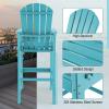 imageGiantex Set of 2 HDPE Outdoor Bar Stools All Weather Tall Adirondack Chair with Armrest Footrest Load 360Lbs Counter Height Bar Stool for Patio Garden Yard Indoor Or Outdoor Use TurquoiseTurquoise