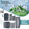 imageGiantex Set of 2 HDPE Outdoor Bar Stools All Weather Tall Adirondack Chair with Armrest Footrest Load 360Lbs Counter Height Bar Stool for Patio Garden Yard Indoor Or Outdoor Use TurquoiseNavy