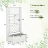 imageGiantex Set of 2 Raised Garden Bed with Trellis 59 SelfWatering Planter Box with Water Level Indicator amp Removable Space Dividers High Trellis for Climbing Vine Plant Hanging Indoor Outdoor UseGreyish White