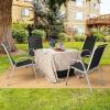 imageGiantex Set of 4 Patio Chairs Stackable Outdoor Dining Chairs 330 LBS Capacity All Weather Resistant Heavy Duty Rustproof Metal Armchairs Lawn Chairs for Front Porch Yard Pool GardenBlack