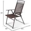 imageGiantex Set of 4 Patio Folding Sling Chairs Steel Camping Deck Garden Pool Backyard Chairs