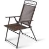 imageGiantex Set of 4 Patio Folding Sling Chairs Steel Camping Deck Garden Pool Backyard Chairs