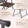 imageGiantex Set of 4 Patio Folding Sling Chairs Steel Camping Deck Garden Pool Backyard Chairs