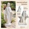 imageGiantex St Francis Garden Statue with Bird Feeder 245 Outdoor Saint Francis Statue with Animals WeatherResistant Magnesium Oxide Religious Sculpture for Garden Patio Prayer Catholic Yard DecorVirgin Mary  Blessing