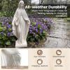 imageGiantex St Francis Garden Statue with Bird Feeder 245 Outdoor Saint Francis Statue with Animals WeatherResistant Magnesium Oxide Religious Sculpture for Garden Patio Prayer Catholic Yard DecorVirgin Mary  Blessing