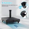 imageGiantex Umbrella Base with Wheels 54 lbs Fillable Mobile Umbrella Base Water or Sand Filled Heavy Duty Weighted Market Table Umbrella Stand Holder for Patio Poolside Deck Garden Outdoor