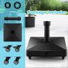 imageGiantex Umbrella Base with Wheels 54 lbs Fillable Mobile Umbrella Base Water or Sand Filled Heavy Duty Weighted Market Table Umbrella Stand Holder for Patio Poolside Deck Garden Outdoor