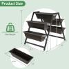 imageGiantex Vertical Raised Garden Bed 5 Planter Boxes Container wDrainage Holes 31H Freestanding HeavyDuty Metal Frame Indoor Outdoor Raised Bed for Vegetables Herbs Flowers to Grow2