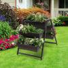 imageGiantex Vertical Raised Garden Bed 5 Planter Boxes Container wDrainage Holes 31H Freestanding HeavyDuty Metal Frame Indoor Outdoor Raised Bed for Vegetables Herbs Flowers to Grow2