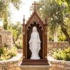 imageGiantex Virgin Mary Garden Statue 295 Blessed Mother Outdoor Religious Statue with Serpent WeatherResistant MgO Catholic Yard Decor for Lawn Patio Prayer Garden amp Memorial Distressed Ivory