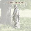 imageGiantex Virgin Mary Garden Statue 295 Blessed Mother Outdoor Religious Statue with Serpent WeatherResistant MgO Catholic Yard Decor for Lawn Patio Prayer Garden amp Memorial Distressed Ivory