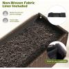 imageGiantex Wicker Raised Garden Bed with Wheels 38x12x14 Rectangular Garden Planter Box wPE Rattan Liner Fabric Wicker Patio Elevated Raised Bed for Vegetable Flower Herb Porch Balcony1