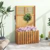 imageGiantex Wood Raised Garden Bed with Trellis Outdoor Planter Box wOpenEnded Base for Climbing Plants 18 Planting Depth Freestanding Privacy Planters Trellis Planter for Patio Backyard2