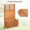 imageGiantex Wood Raised Garden Bed with Trellis Outdoor Planter Box wOpenEnded Base for Climbing Plants 18 Planting Depth Freestanding Privacy Planters Trellis Planter for Patio Backyard1