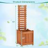 imageGiantex Wood Raised Garden Bed with Trellis Outdoor Planter Box wOpenEnded Base for Climbing Plants 18 Planting Depth Freestanding Privacy Planters Trellis Planter for Patio Backyard1