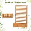 imageGiantex Wood Raised Garden Bed with Trellis Outdoor Planter Box wOpenEnded Base for Climbing Plants 18 Planting Depth Freestanding Privacy Planters Trellis Planter for Patio Backyard1