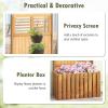 imageGiantex Wood Raised Garden Bed with Trellis Outdoor Planter Box wOpenEnded Base for Climbing Plants 18 Planting Depth Freestanding Privacy Planters Trellis Planter for Patio Backyard2
