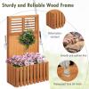 imageGiantex Wood Raised Garden Bed with Trellis Outdoor Planter Box wOpenEnded Base for Climbing Plants 18 Planting Depth Freestanding Privacy Planters Trellis Planter for Patio Backyard1