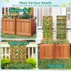 imageGiantex Wood Raised Garden Bed with Trellis Outdoor Planter Box wOpenEnded Base for Climbing Plants 18 Planting Depth Freestanding Privacy Planters Trellis Planter for Patio Backyard2