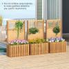 imageGiantex Wood Raised Garden Bed with Trellis Outdoor Planter Box wOpenEnded Base for Climbing Plants 18 Planting Depth Freestanding Privacy Planters Trellis Planter for Patio Backyard2