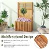 imageGiantex Wood Raised Garden Bed with Trellis Outdoor Planter Box wOpenEnded Base for Climbing Plants 18 Planting Depth Freestanding Privacy Planters Trellis Planter for Patio Backyard1