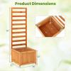 imageGiantex Wood Raised Garden Bed with Trellis Outdoor Planter Box wOpenEnded Base for Climbing Plants 18 Planting Depth Freestanding Privacy Planters Trellis Planter for Patio Backyard1