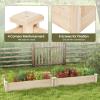 imageGiantex Wooden Raised Garden Bed Rectangular Planter Box for Vegetables Fruits Flowers Herbs 48 Lx24 Wx10 H Outdoor Elevated Planting Bed for Garden Backyard Lawn Patio48x24x10