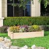 imageGiantex Wooden Raised Garden Bed Rectangular Planter Box for Vegetables Fruits Flowers Herbs 48 Lx24 Wx10 H Outdoor Elevated Planting Bed for Garden Backyard Lawn Patio48x24x10